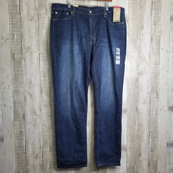 Levis Mens 541 Athletic Taper. 42x36 Big And Tall Dark Blue Jeans. - Picture 1 of 12